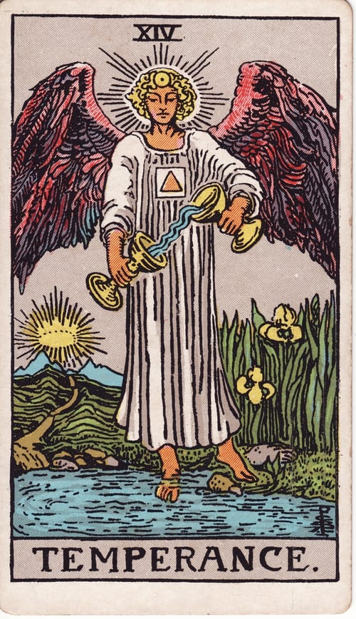節制(Temperance)偉特塔羅牌面